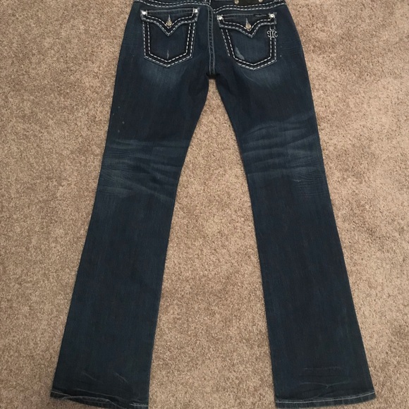 Miss Me Distressed Button Pocket Bootcut Jeans - Picture 6 of 6